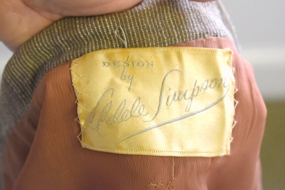 1940s Adele Simpson Gray Striped Jacket - image 8