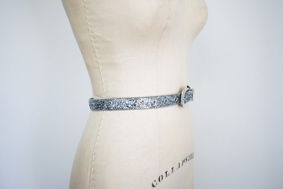 1980s/90s Capezio Silver Glitter Belt - image 3