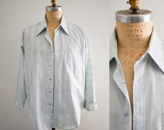 1970s Pale Blue Long Sleeve Shirt