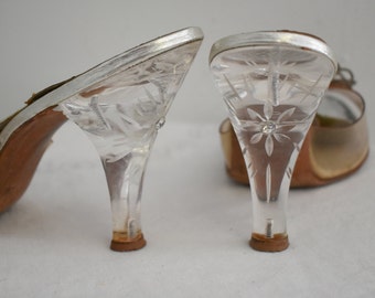 1950s Clear Vinyl and Lucite Springolator Heels