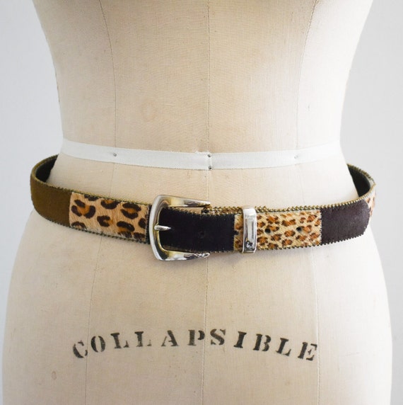 1980s/90s Leopard Print Belt