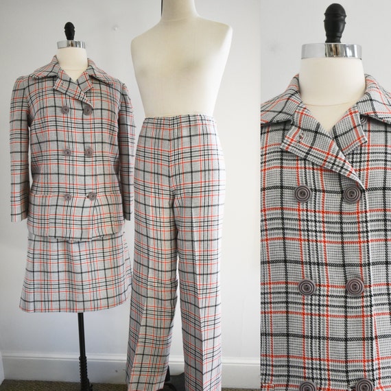 1970s Plaid Three Piece Suit - image 1