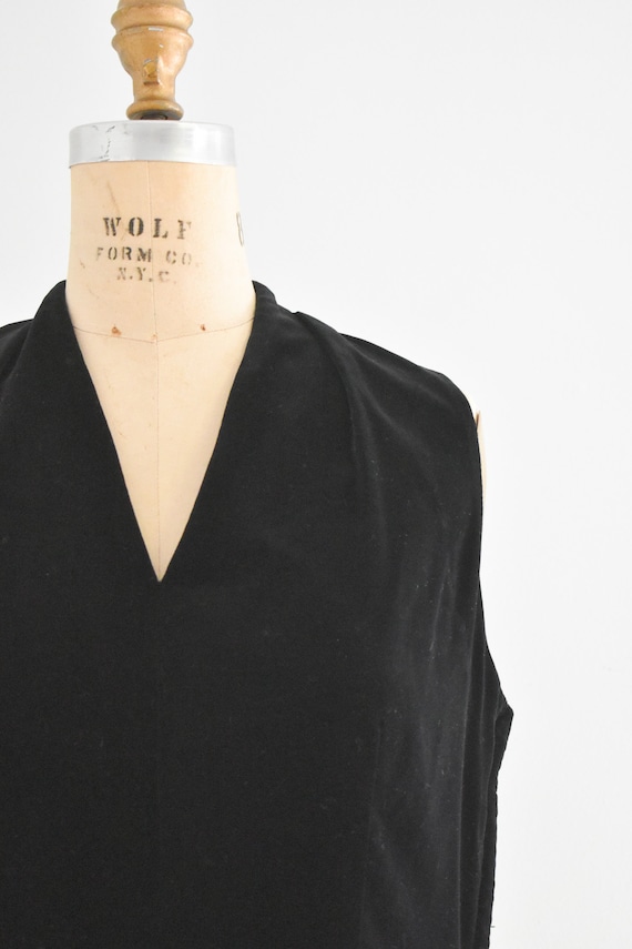 1950s/60s Black Velveteen Blouse - image 3