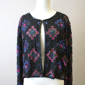 1990s Stenay Beaded and Sequin Jacket