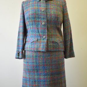 1950s NOS Tailorbrooke Blue Tweed Skirt Suit image 2