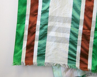 1950s Striped Silk Scarf