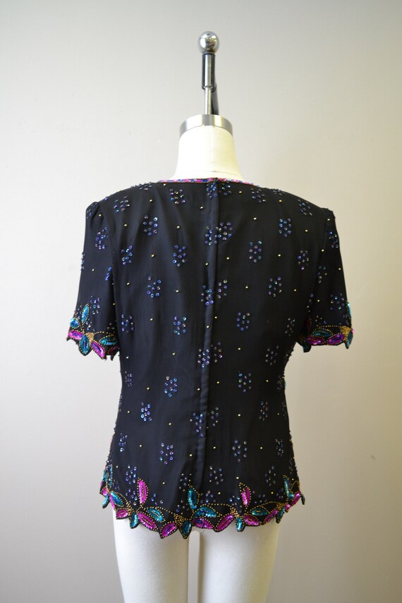 1980s Stenay Sequin Blouse - image 5