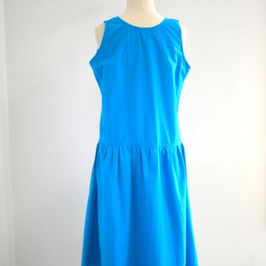 1980s Turquoise Jumper Dress image 5