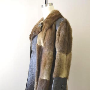 1970s Fur and Vinyl Coat