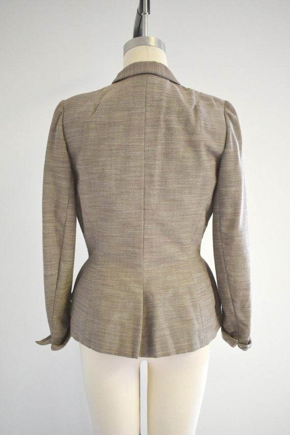1940s Adele Simpson Gray Striped Jacket - image 7