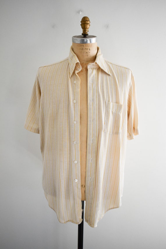 1970s Golden Yellow Knit Shirt - image 3