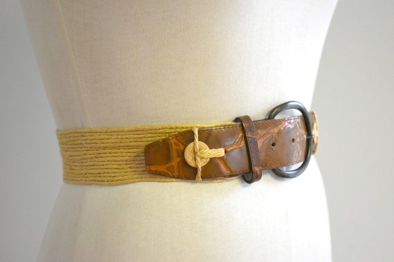 1980s Jute and Vinyl Belt - Etsy Canada