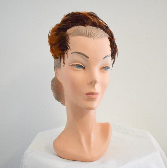 1950s Feathered Headband Fascinator - image 1