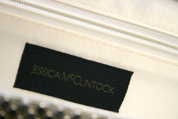 1990s Jessica McClintock Silver Metal Mesh Purse - image 5