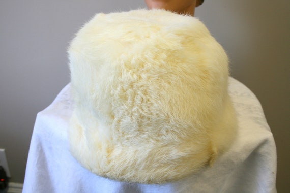 1960s White Rabbit Fur Hat - Gem