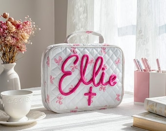 Estuche para Biblia personalizado con cruz / Regalo del Día de la Madre para mamá cristiana / Regalo religioso