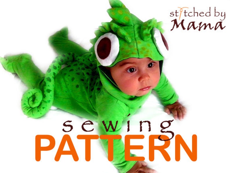 Sewing PATTERN - Tangled's Chameleon Pascal Inspired Baby Costume - sizes 6M to 24M- Read full description 