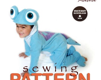 Frozen Bruni Salamander inspired Baby Costume Sewing Pattern (Sizes 6M-24M) (Digital Download)