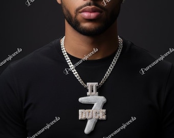 Iced Moissanite Custom Pendant | 925 Sterling Silver Hip Hop Jewelry
