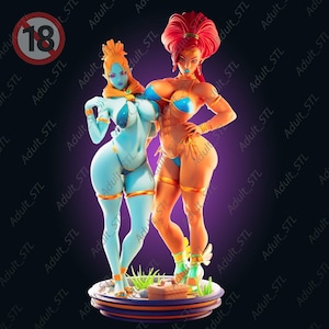 Midna & Urbosa 3D Printed Statue – Hand‑Painted Resin Figure (30 cm) – Zelda Collectible