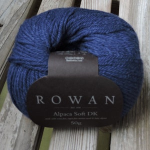 DK Weight Yarn - Rowan Alpaca Soft DK - Virgin Wool Alpaca Blend - Marine Blue (212) - 50g - 137 yards