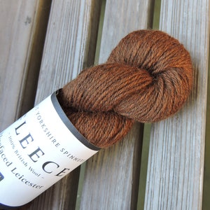 DK Weight Yarn - Blue Faced Leicester Fleece DK - 100% lana británica - West Yorkshire Spinners - Umber (1037) - 100 g - 246 yardas