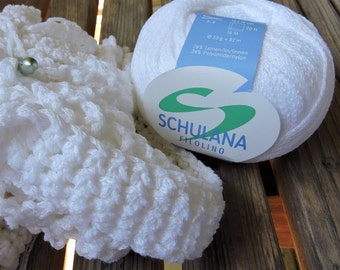 ARAN Weight Yarn - Italian Linen Blend - Purest White  - Schulana Filolino - 50g/89 yards