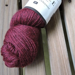 DK Weight Yarn - Blue Faced Leicester Fleece DK - 100% British Wool - West Yorkshire Spinners - Berry (1036) - 100g - 246 yards