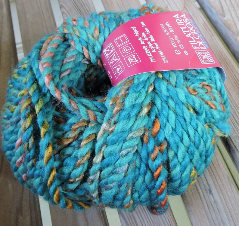 SUPER BULKY Weight Yarn Teal Tales 17 Acrylic Wool Etsy