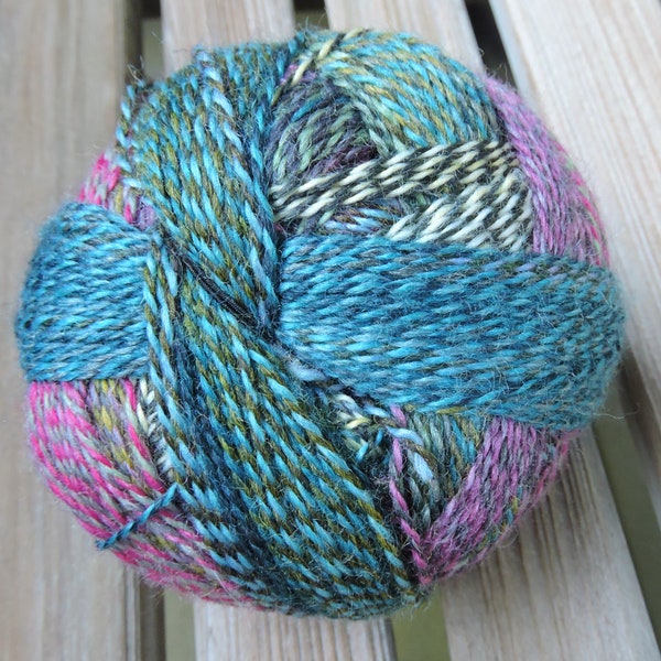 SOCK Weight - Schoppel Wolle Crazy Zauberball 4 Ply - 100g - 460 Yards - Drachenauge - Dragon Eye - #2528 - Teal Grey Green Rose