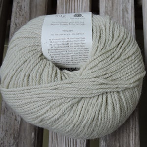 DK Weight Yarn - Rowan Alpaca Soft DK - Virgin Wool Alpaca Blend - Stone (222) - 50g - 137 yards