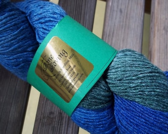SPORT Weight Yarn - Ocean Palette Wool Acrylic  by Done Roving - 100 g 315 yards - Blue Green