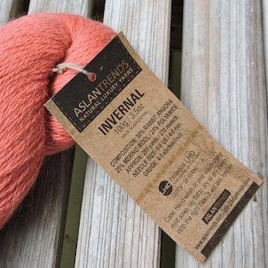 DK Weight Yarn -  Angora Merino Blend - Passion Fruit (#3752) -100g 295 yards - Asian Trends Invernal