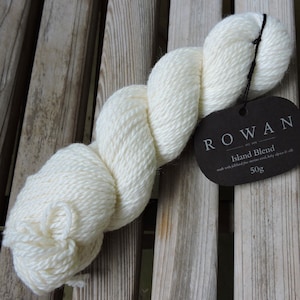 DK Weight Yarn - Rowan Island Blend - Virgin Wool - Silk - Baby Alpaca - White (900) - 50g - 137 yards
