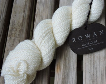 DK Weight Yarn - Rowan Island Blend - Virgin Wool - Silk - Baby Alpaca - White (900) - 50g - 137 yards