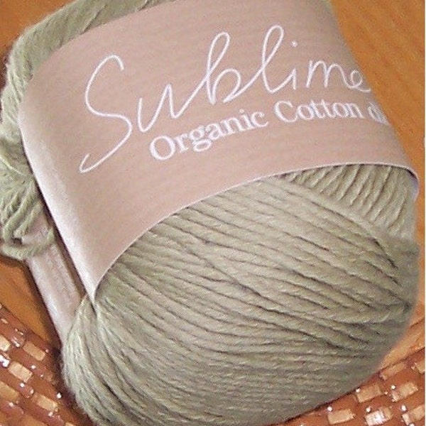 Light Sage Sublime Organic Cotton 120 yards, 50 grams.