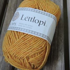 Filato di peso ARAN - Pura lana islandese classica - Mimosa (1703) - Lopi Lettlopi - 50g - 109 iarde