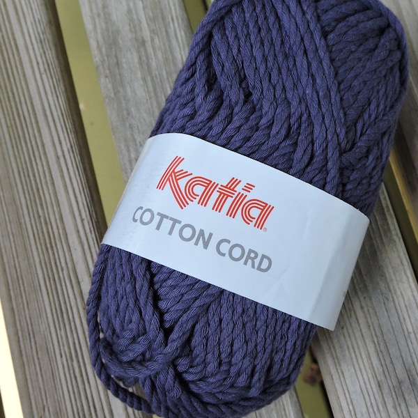 SUPER BULKY Weight Yarn -  Katia Cord (#61) - 100% Cotton Cord - Made in Spain - 100 g / 55 yards