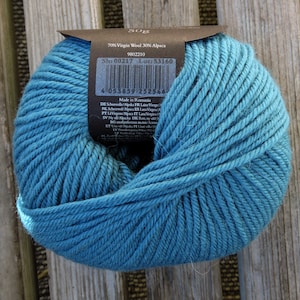 DK Weight Yarn - Rowan Alpaca Soft DK - Virgin Wool Alpaca Blend - Naples Blue (217) - 50g - 137 yards