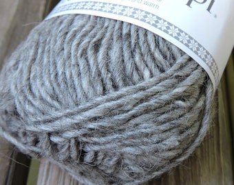 ARAN Weight Yarn - Pure Classic Icelandic Wool - Ash Heather (0056) - Lopi Lettlopi - 50g - 109 yards