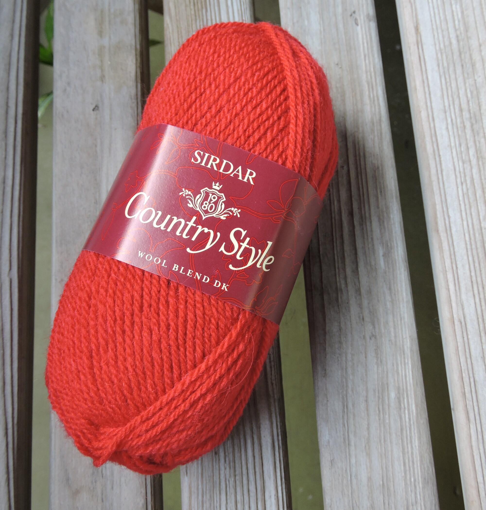 Cherry Red - 4 ply Aran weight Domestic Wool