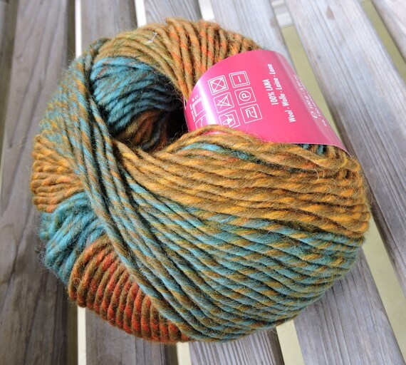 100 gram balls Merino//Cashmere DK Wheat Turquoise