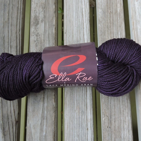 WORSTED Weight Yarn - Grapeyard (#08) - Hand Painted Ella Rae Lace Merino Aran - 100g/ 180 yards