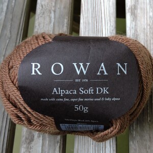 DK Weight Yarn - Rowan Alpaca Soft DK - Virgin Wool Alpaca Blend - Toffee (203) - 50g - 137 yards