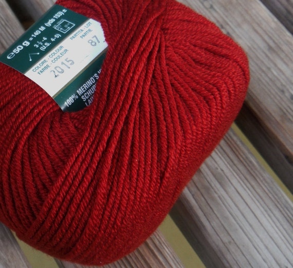 Dk Weight Yarn Rustic Red 2015 King Australian Merino Italy 50g 152 Yards