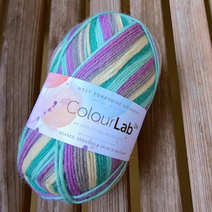 Przędza o grubości DK - West Yorkshire Spinners Colour Lab DK - 100% brytyjskiej wełny - Purple Rain (915) - 100g - 245 jardów