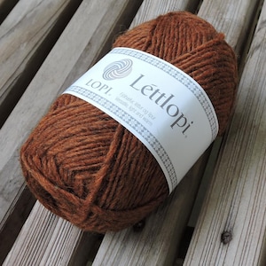 Filato ARAN Weight - Pura lana islandese classica - Rust Heather (9427) - Lopi Lettlopi - 50 g - 109 iarde