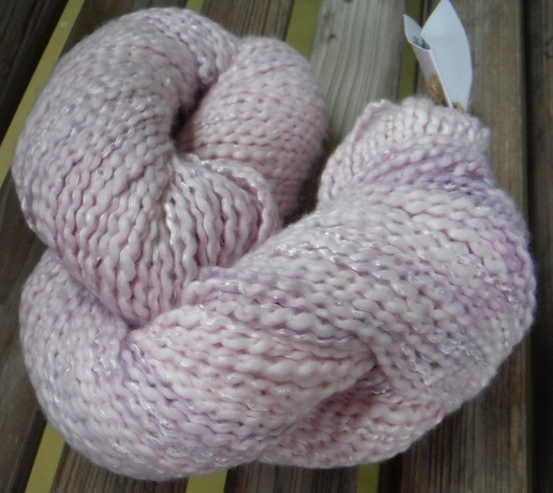 CHUNKY Weight Yarn Big 4 oz skeins 200 yards Cotton Blossom by Dixie Farmhouse Light Orchid Cotton Blend