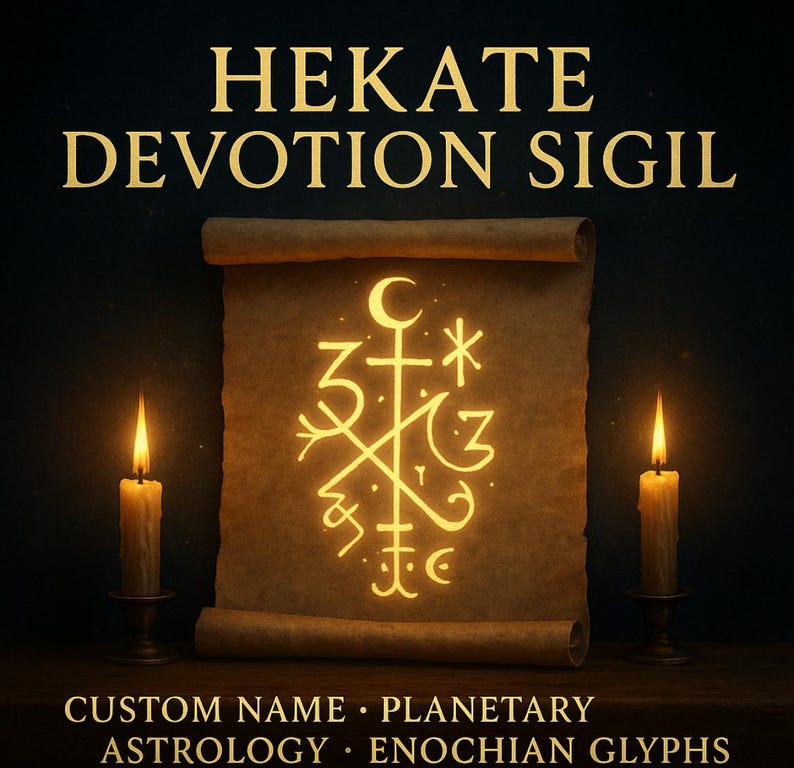Custom Hekate Sigil Personalized Ritual Seal From Your Astrology Chart