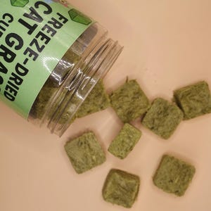 freeze dried cat grass tub